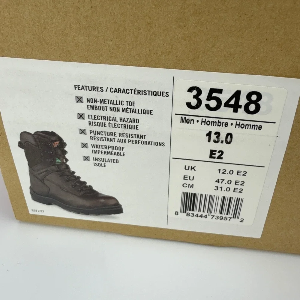 Red Wing King Toe 8-Inch Waterproof Work Boots‎ Leather Mens 13 EE 3548 NOS NWT